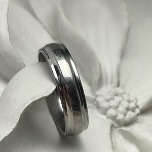 Mens Silver Band Ring